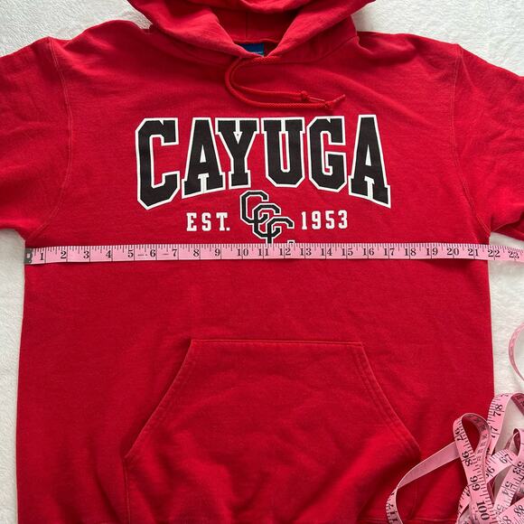 Champion Eco Cayuga Community College Hooded Sweatshirt size Medium - Picture 3 of 7